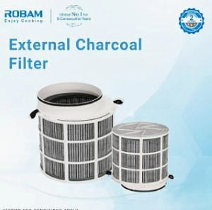 ROBAM External Charcoal Filter for Hood | ECO Friendly with 70% Coconut Shell Charcoal | Convert Duct hoods into Ductless Seamlessly | Ultimate Deodorizing Filter