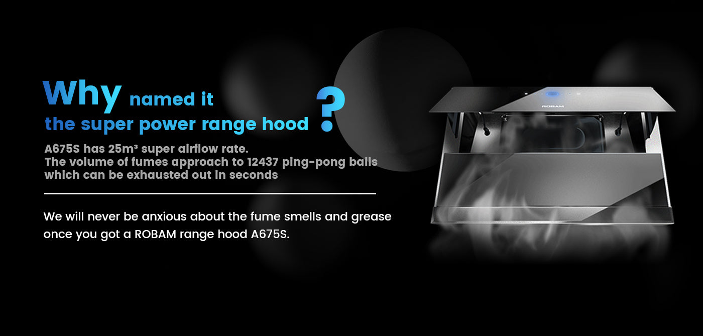 Range Hood | Side Draft type | Model: A675S | 90cm | Airflow: 1500 m3/hr | Pressure: 1000 Pa | Noise: < 50dB | AI Smart Gesture Control