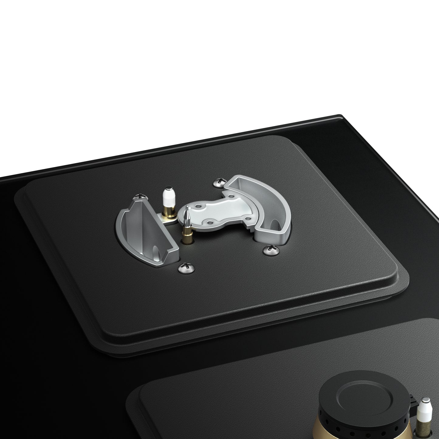 Black Gold Series | Model: B420 | Premium Brass Burners |Explosion Proof 8mm Black Glass | 60cm width