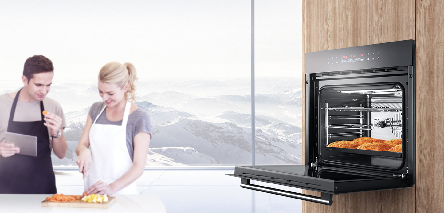 Professional Oven For Home | Model: R312 | Modern Design with Touch Controls | Dual Temperature In Same Cavity | Width: 60cm
