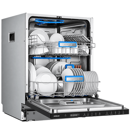 Robam W653 Built-In Dishwasher | Three-Layer Spray Arms | 14-Place Setting