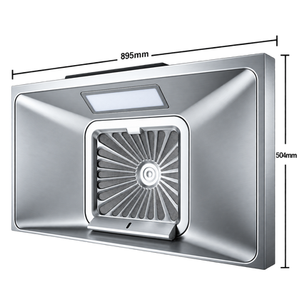 Range Hood | Deep Cavity type | Model: A837 | 90cm | Airflow: 1200 m3/hr | Pressure: 800 Pa | Noise: < 53dB