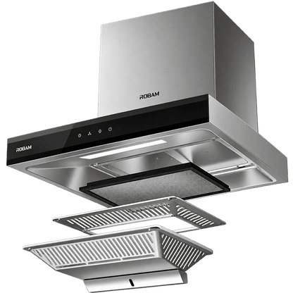 Range Hood | T-shaped type | Model: A830 | 60cm | Airflow: 1080 m3/hr | Pressure: 800Pa | Noise: < 56dB