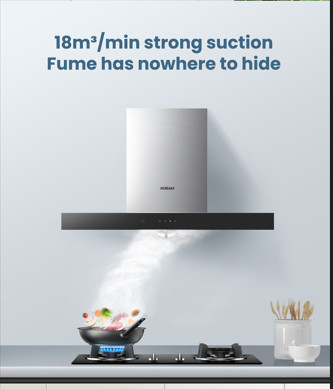 Range Hood | T-shaped type | Model: 85H1 | 90cm | Airflow: 1080 m3/hr | Pressure: 360 Pa | Noise: < 55dB