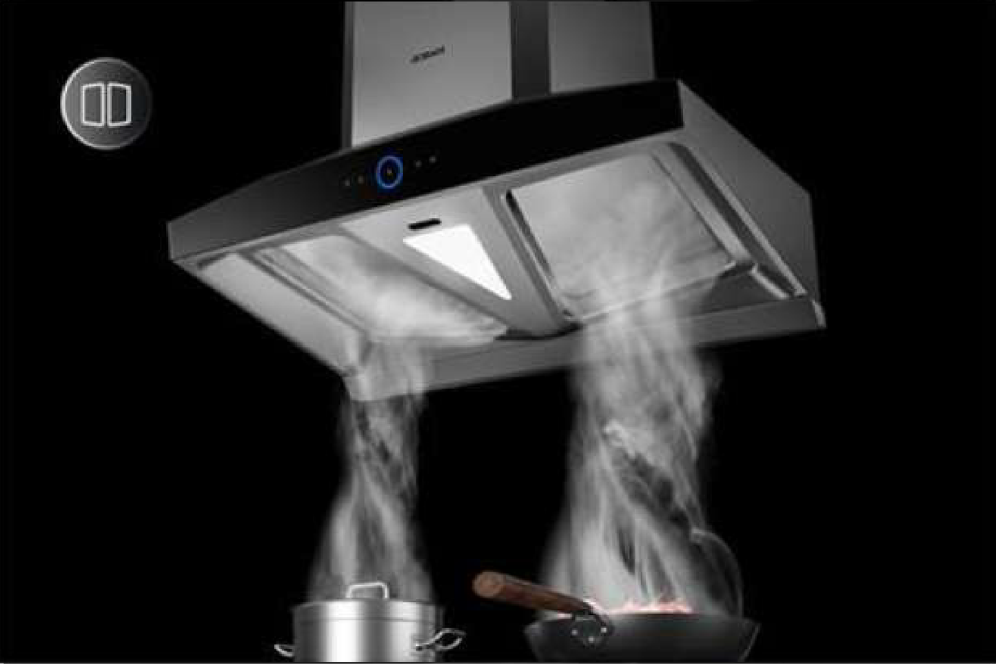 Robam Range Hood | Dual-Vent Series | Model: CXW-260-88H2S | 90cm | Airflow: 1680m3/hr | Pressure: 1120 Pa | Noise: < 40dB