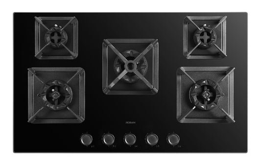 New Gas Hob| Perfect Cooking with Firecube Series | Model No: JZY-9B2H50 | Explosion Proof 8mm Black Glass | Width: 90cm