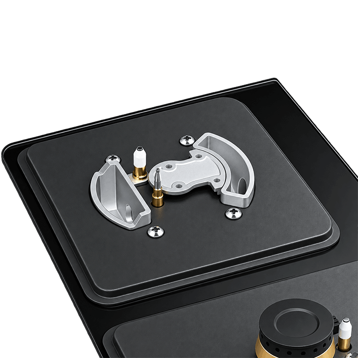 Black Gold Series | Model: B420 | Premium Brass Burners |Explosion Proof 8mm Black Glass | 60cm width