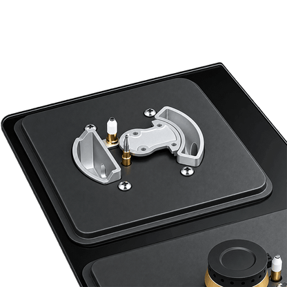 Black Gold Series | Model: B420 | Premium Brass Burners |Explosion Proof 8mm Black Glass | 60cm width