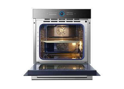 Professional Oven For Home | Model: RQ335 | Full Black Color Unit | Dual Fans | Dual Temperature In Same Cavity |  Width: 60cm