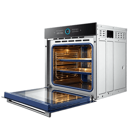 Professional Oven For Home | Model: RQ335 | Full Black Color Unit | Dual Fans | Dual Temperature In Same Cavity |  Width: 60cm