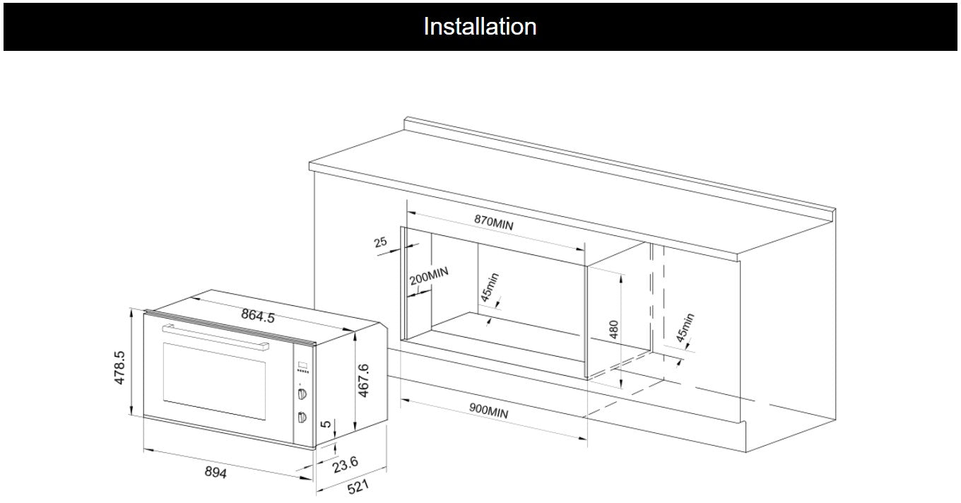 Multifunctional Oven | Model : RQ390 | Capacity - 105L  | Touch Control Sensor | Memory Function | Width : 90cm