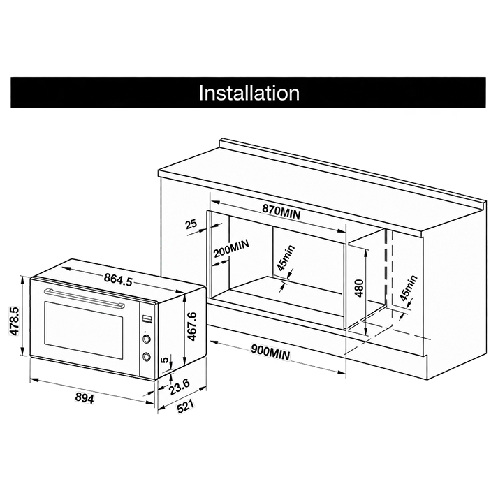 Multifunctional Oven | Model : RQ390 | Capacity - 105L  | Touch Control Sensor | Memory Function | Width : 90cm