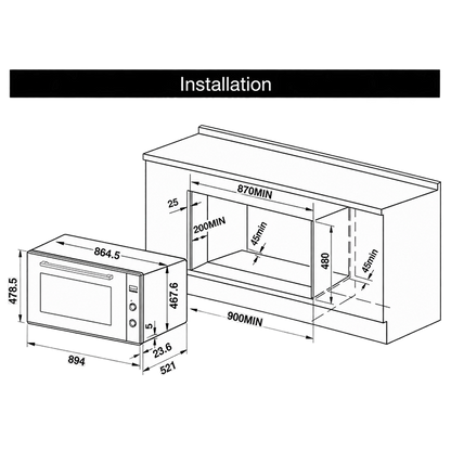 Multifunctional Oven | Model : RQ390 | Capacity - 105L  | Touch Control Sensor | Memory Function | Width : 90cm