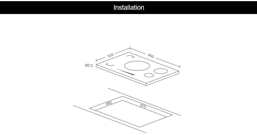 High Power Induction Hob | Full Flexi Induction Zone | Model: H50 | Pioneer Free Style Cooking | Automatic Power Off Protection | Width : 90cm