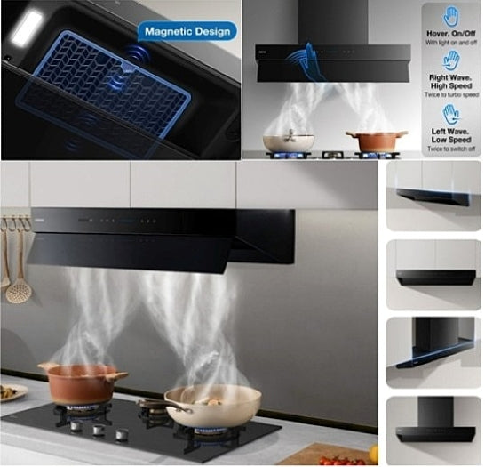 Robam Range Hood | Hurricane Technology |  Dual-Vent Series | Model: CXW-260-87H2S | 90cm | Airflow: 1620m3/hr | Pressure: 1300 Pa | Noise: < 47dB