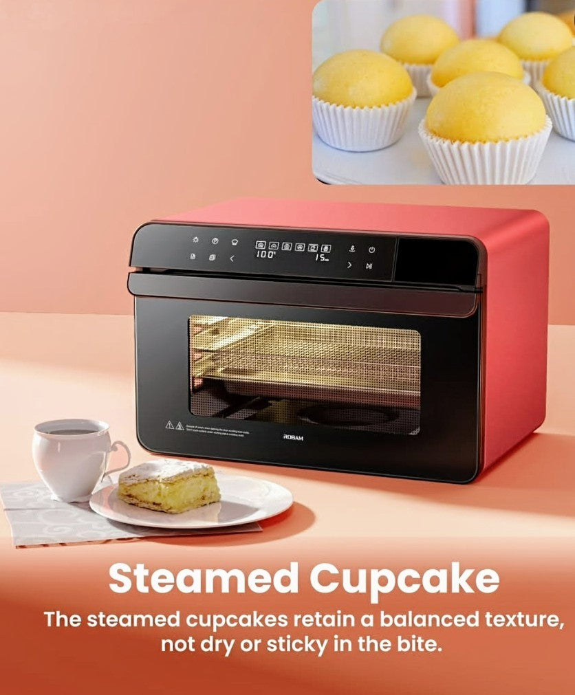 Robam Combi Steam Oven with Air Fryer | New Free Standing Oven | Multiple Cooking Modes | 1°C precise temperature control | Model: CT752 | Colors: Mint Green , Seasalt Blue & Garnet Red