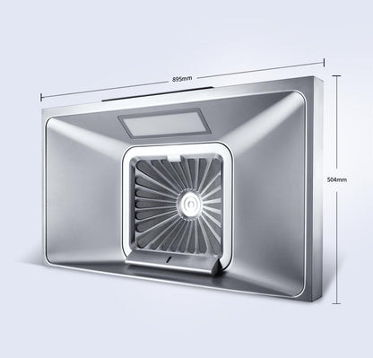 Range Hood | Deep Cavity type | Model: A829 | 90cm | Airflow: 1200 m3/hr | Pressure: 420 Pa | Noise: < 57dB