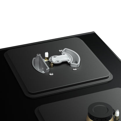 Black Gold Series | Model: B520 | High Power Brass Burners | Explosion Proof 8mm Black Glass | 90cm width