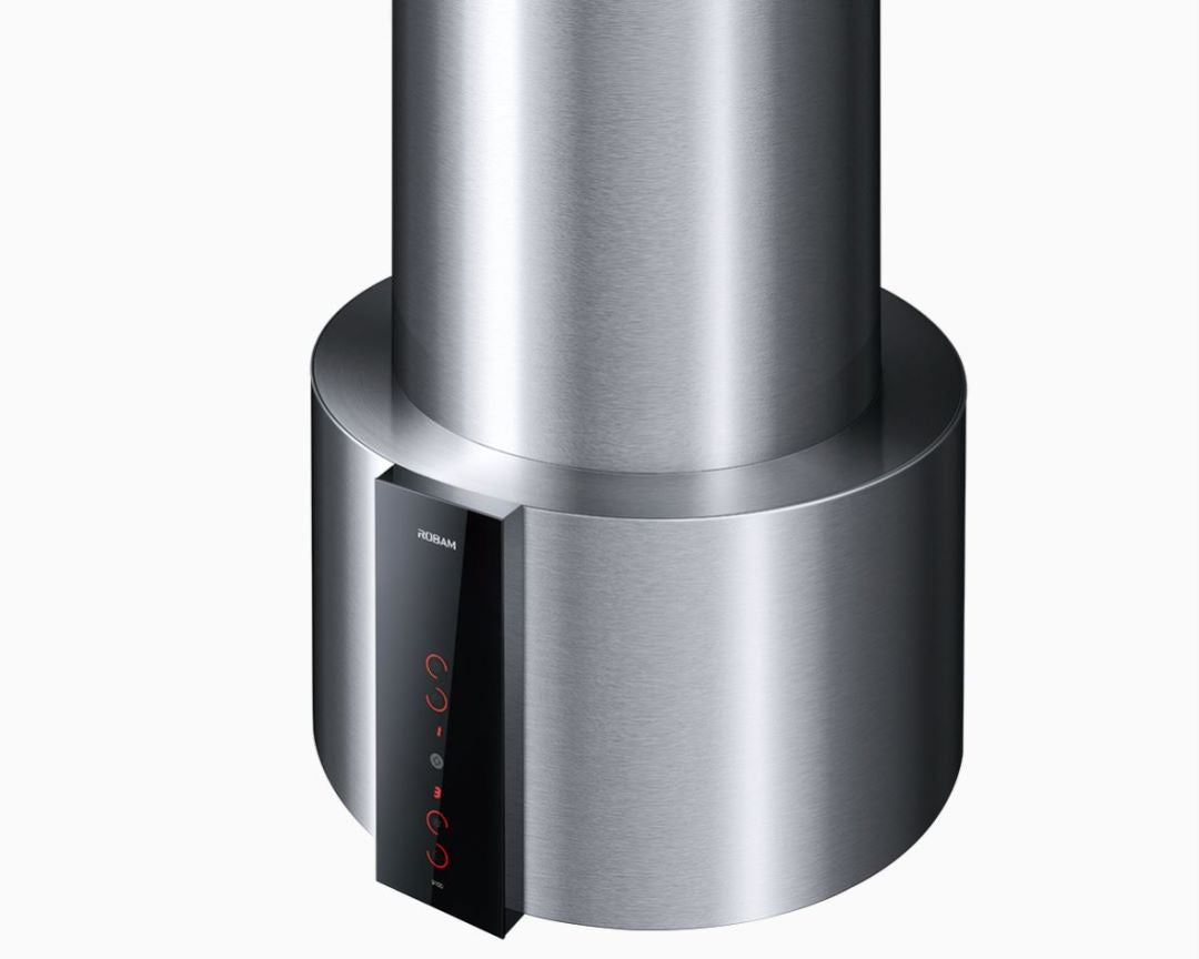 Robam Island Type Range Hood | Modern Tubular Design Range Hood | Model: 9100 | Powerful Motor - Airflow: 1140 m3/hr | Max Static Pressure: 350 Pa | Noise: < 68dB